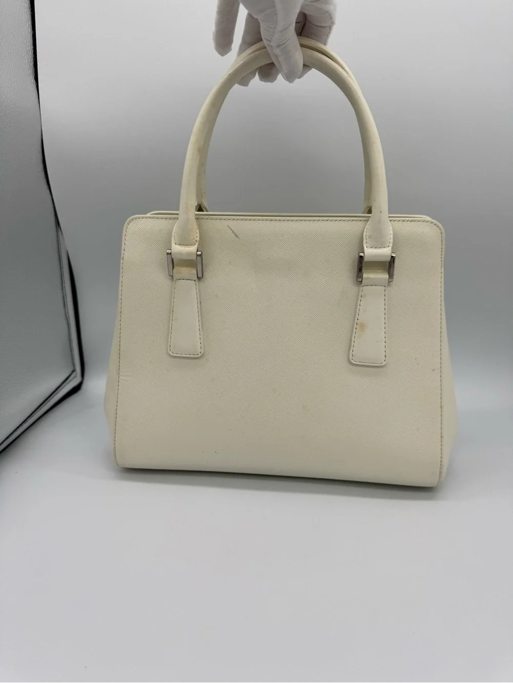 Burberry white satchel early 2000’s‎ purse